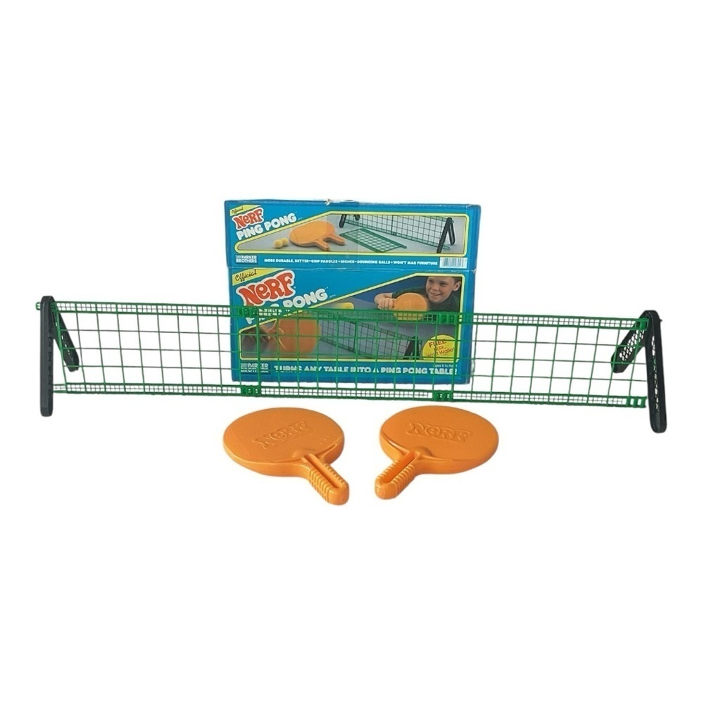 Vintage Nerf Ping Pong Set β Parker Brothers β Turns Any Table Into Ping Pong β - Picture 5 of 6